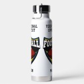 名前をカスタムする&文字サッカーロゴ ウォーターボトル (右面)