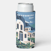 名前をカスタムする&文字サントリーニギリシャ スリム缶クーラー (Seltzer正面)