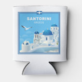 名前をカスタムする&文字サントリーニギリシャ 缶クーラー (正面)