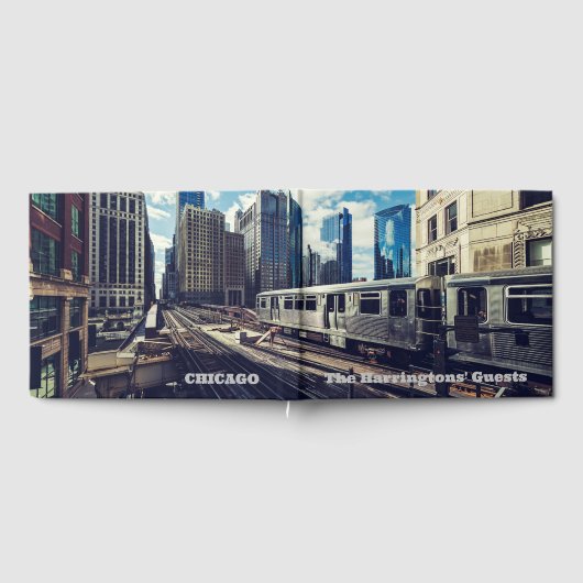 名前をカスタムする/文字シカゴ ゲストブック (全面)