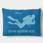名前をカスタムする&文字スキューバダイビング アクセサリーポーチ (裏面)