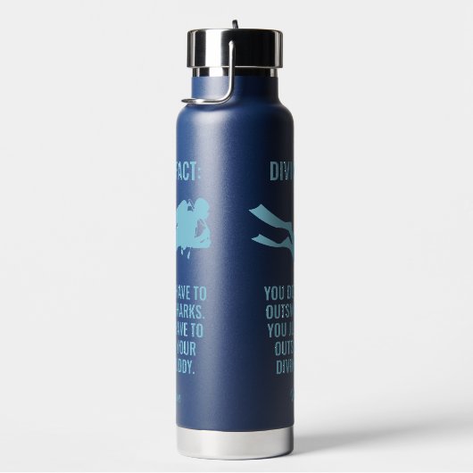 名前をカスタムする&文字スキューバダイビング ウォーターボトル (右面)