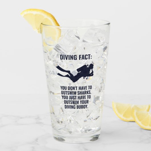 名前をカスタムする&文字スキューバダイビング タンブラーグラス (アイス正面)