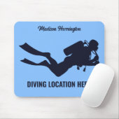 名前をカスタムする&文字スキューバダイビング マウスパッド (マウス)