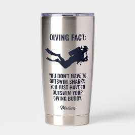 名前をカスタムする&文字スキューバダイビング 保温保冷タンブラー