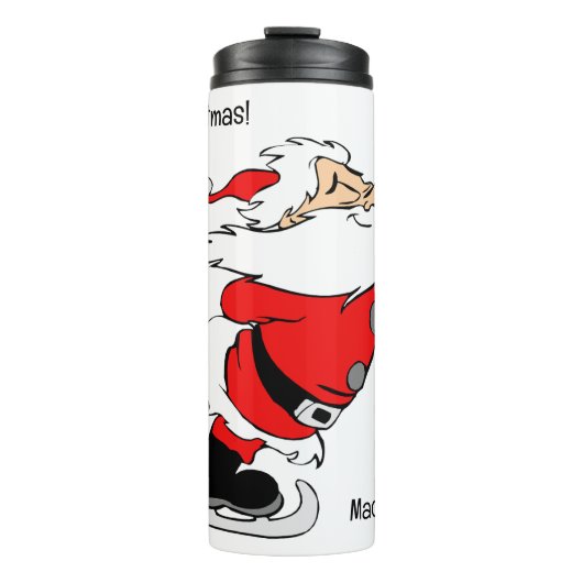 名前をカスタムする&文字スケートで滑るサンタ タンブラー (正面)