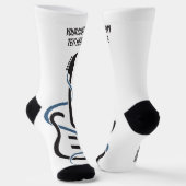 名前をカスタムする&文字スタイライズドギター ソックス (傾斜あり)