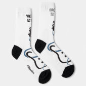 名前をカスタムする&文字スタイライズドギター ソックス (右)