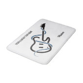 名前をカスタムする&文字スタイライズドギター バスマット (アングル)