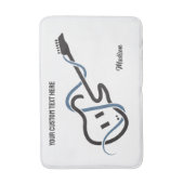 名前をカスタムする&文字スタイライズドギター バスマット (正面縦)