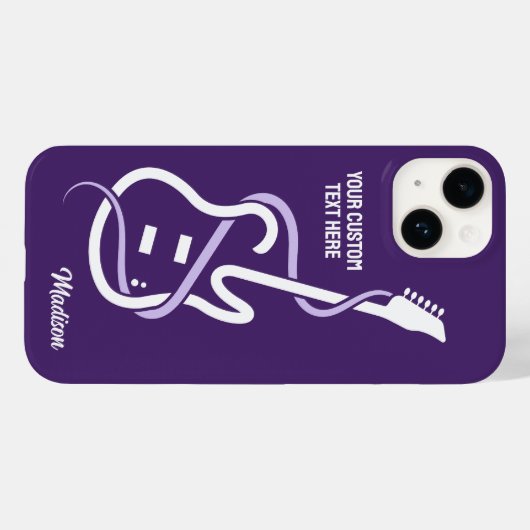 名前をカスタムする&文字スタイライズドギター Case-Mate iPhoneケース (裏面 (横))