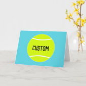 名前をカスタムする/文字テニスボール選手グリーティングカード カード (黄色い花)