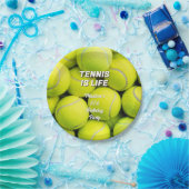 名前をカスタムする&文字テニスボール ペーパープレート (パーティー)