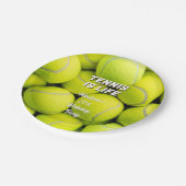名前をカスタムする&文字テニスボール ペーパープレート (アングル)