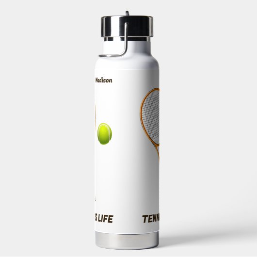 名前をカスタムする&文字テニス ウォーターボトル (右面)