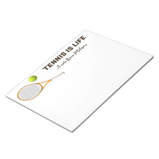 名前をカスタムする&文字テニス ノートパッド (アングル)