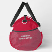 名前をカスタムする&文字デンマーク国旗 ダッフルバッグ (右)