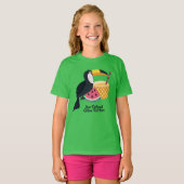 名前をカスタムする&文字トゥーカンイラストレーション Tシャツ (正面フル)