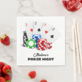 名前をカスタムする&文字トランプのポーカー/カジノ スタンダードランチョンナプキン (インサイチュ)