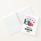 名前をカスタムする&文字トランプのポーカー/カジノ ノートブック (内部)