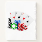 名前をカスタムする&文字トランプのポーカー/カジノ ノートブック (裏面)