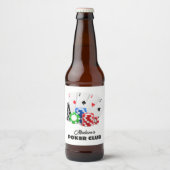 名前をカスタムする&文字トランプのポーカー/カジノ ビールラベル (正面)