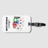 名前をカスタムする&文字トランプのポーカー/カジノ ラゲッジタグ (正面横)