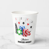 名前をカスタムする&文字トランプのポーカー/カジノ 紙コップ (裏面)