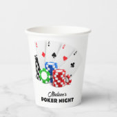 名前をカスタムする&文字トランプのポーカー/カジノ 紙コップ (正面)