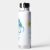 名前をカスタムする&文字トロピカルアイランド ウォーターボトル (右面)