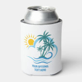 名前をカスタムする&文字トロピカルアイランド 缶クーラー (缶正面)