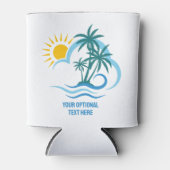 名前をカスタムする&文字トロピカルアイランド 缶クーラー (正面)