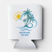 名前をカスタムする&文字トロピカルアイランド 缶クーラー (裏面)
