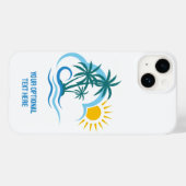 名前をカスタムする&文字トロピカルアイランド Case-Mate iPhoneケース (裏面 (横))