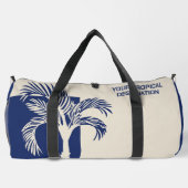 名前をカスタムする&文字トロピカルバケーション ダッフルバッグ (裏面)