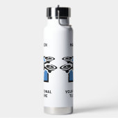 名前をカスタムする&文字ドローン ウォーターボトル (左面)