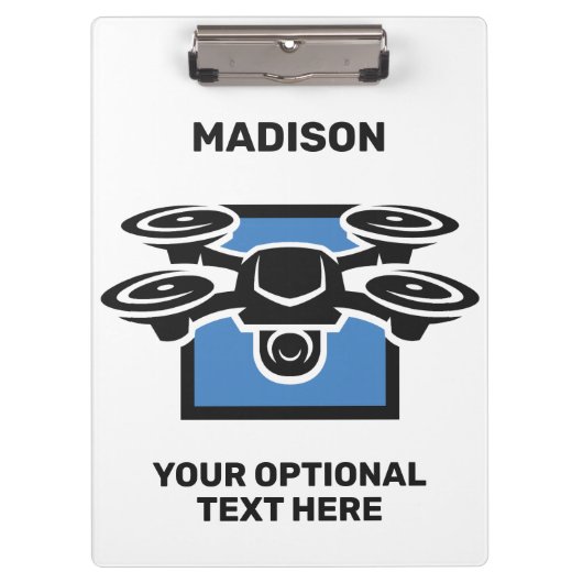 名前をカスタムする&文字ドローン クリップボード (正面)