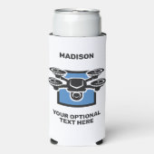 名前をカスタムする&文字ドローン スリム缶クーラー (Seltzer正面)