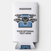 名前をカスタムする&文字ドローン スリム缶クーラー (裏面)