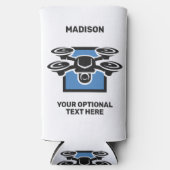 名前をカスタムする&文字ドローン スリム缶クーラー (正面)