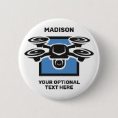 名前をカスタムする&文字ドローン 缶バッジ (正面)