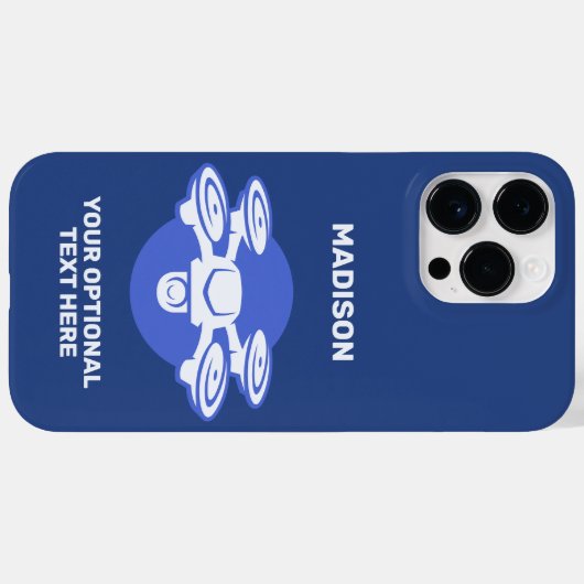 名前をカスタムする&文字ドローン Case-Mate iPhoneケース (裏面 (横))