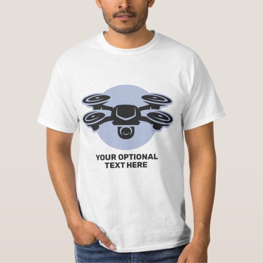 名前をカスタムする&文字ドローン Tシャツ (正面)