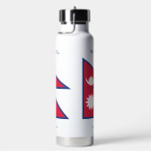 名前をカスタムする&文字ネパール国旗 ウォーターボトル (右面)