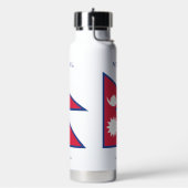 名前をカスタムする&文字ネパール国旗 ウォーターボトル (左面)