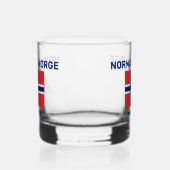 名前をカスタムする&文字ノルウェー国旗 ウイスキーグラス (右)