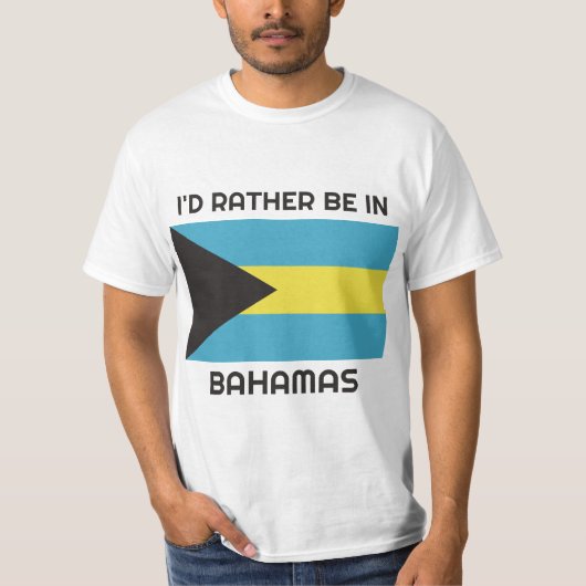 名前をカスタムする&文字バハマ国旗 Tシャツ (正面)
