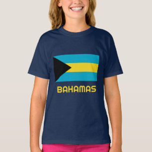 名前をカスタムする&文字バハマ国旗 Tシャツ