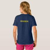 名前をカスタムする&文字バハマ国旗 Tシャツ (裏面フル)