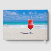 名前をカスタムする&文字ビーチパロット ゲストブック (裏面)